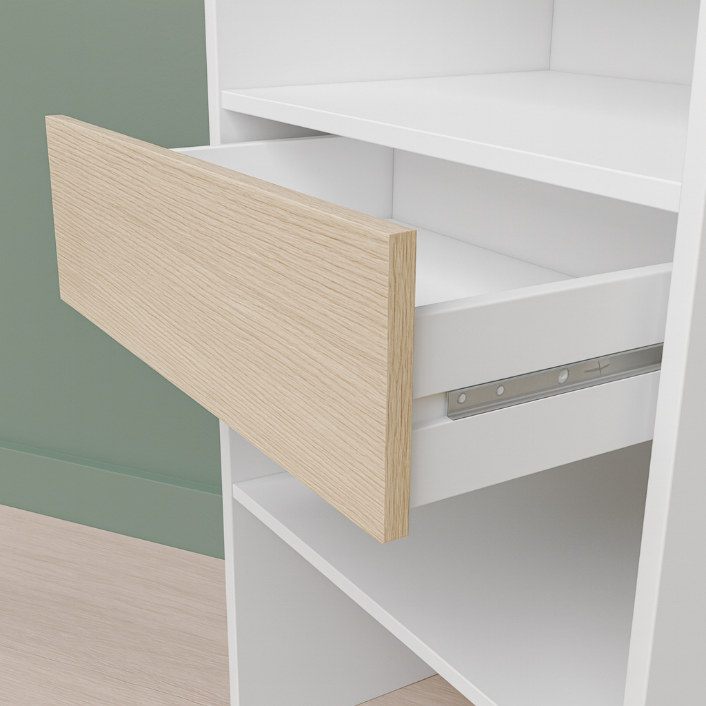 Armario Vestidor blanco/madera 1,90cm
